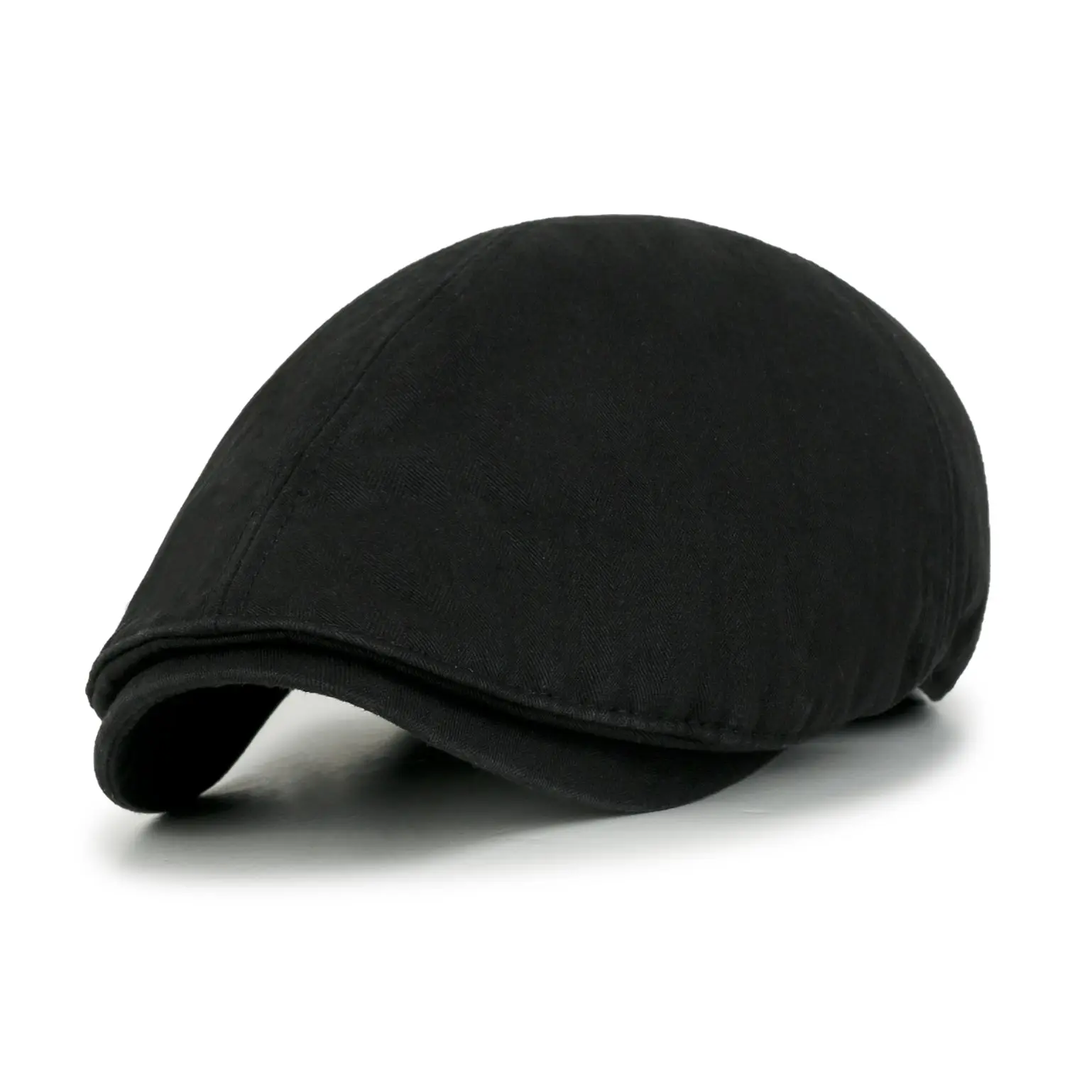 ililily Cotton Washed Flat Cap Cabbie Hat Gatsby Ivy Irish Hunting Newsboy Stretch fit