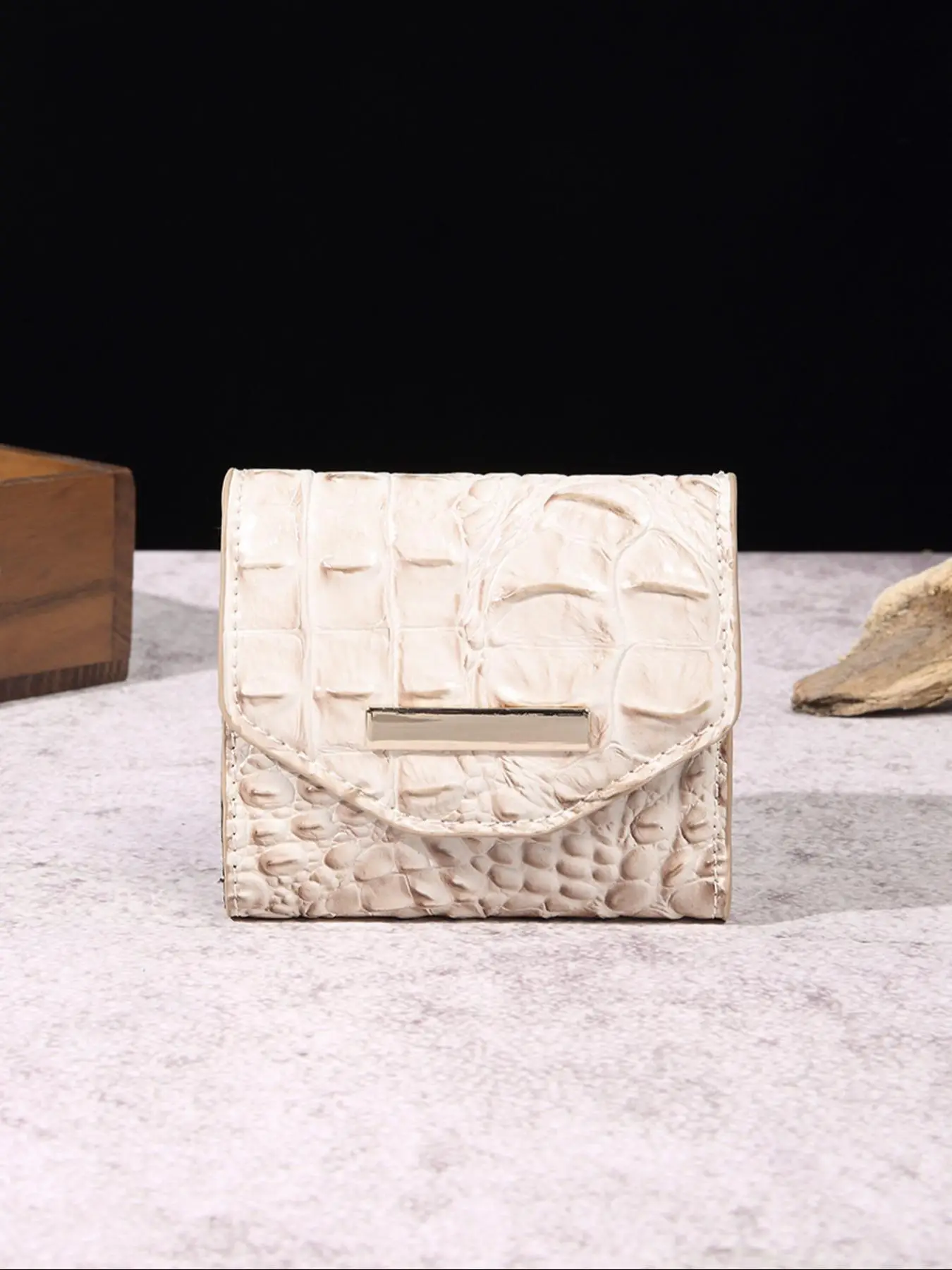 Fashionable Random Crocodile Embossed Pu Leather Trifold Wallet, Vintage Multi-color Bifold Wallet for Women & Girls, Trendy All-match & Exquisite Wal