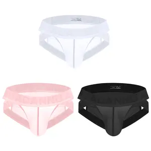 Men's Sheer Briefs Silky Smooth Sexy Seamless Lingerie See Through Bulge Ball Pouch Underwear