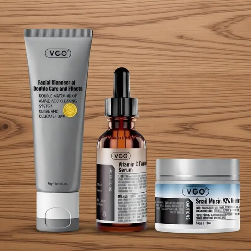VGO Vitamin C Serum with Snail Mucin 92% Cleanser – Refreshing Skin Care Duo