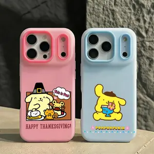 Cute Golden Retriever Pompompurin Phone Case Anti-Yellowing Clear Jelly iPhone Case 17-12 Slim Soft TPU Shockproof Scratch-Resistant Cover Trendy Colors Ultra Lightweight for Daily/Travel/Work Use
