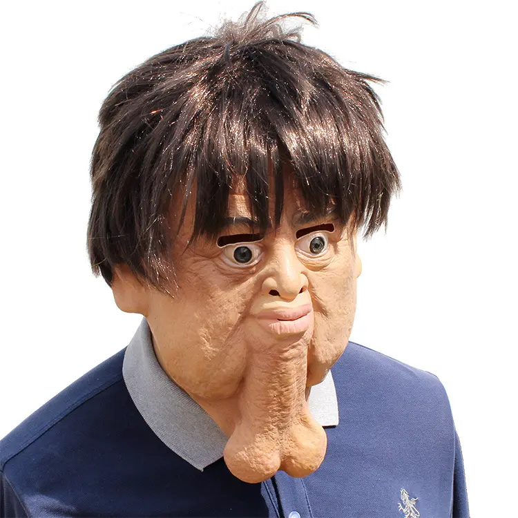 Make Everyone Do a Double Take! – 3D Realistic Double Chin Mask, Funny Latex Man Face, Ultimate Halloween Party Prop & Costume