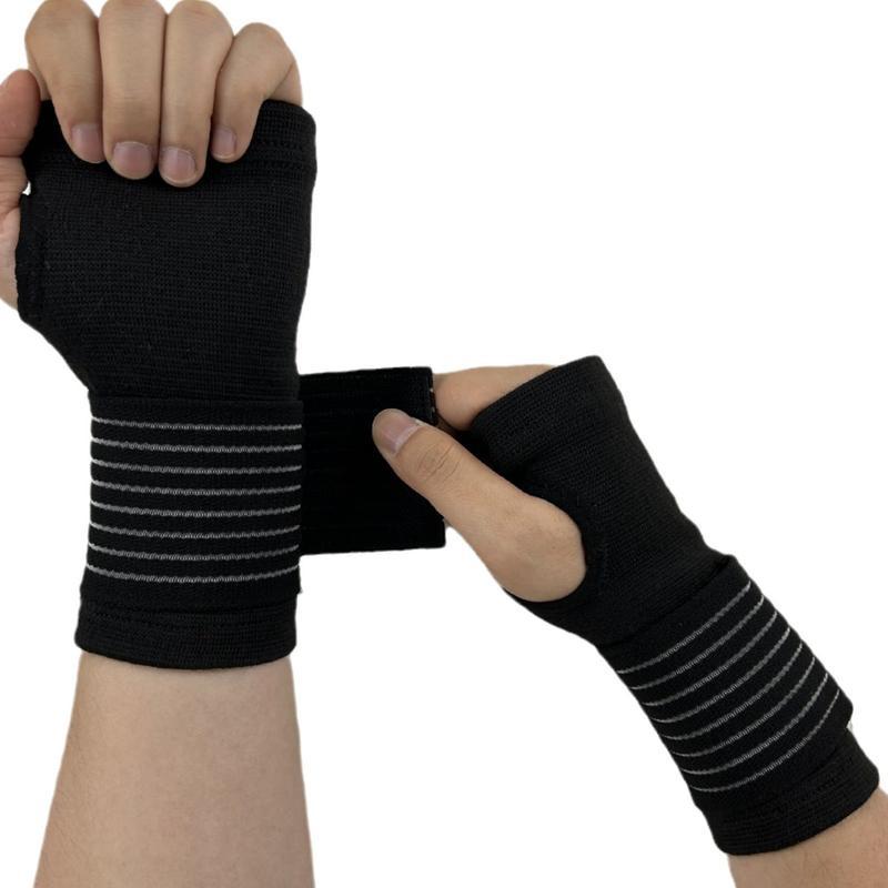 2 Pack Wrist Support Brace for Carpal Tunnel Arthritis and Tendonitis Pain Relief Adjustable Compression Bandage for Left and Right Hands Comfortable Breathable Design for Daily Use Sports and Health Care Healthcare Tool Healthcare Tool Black
