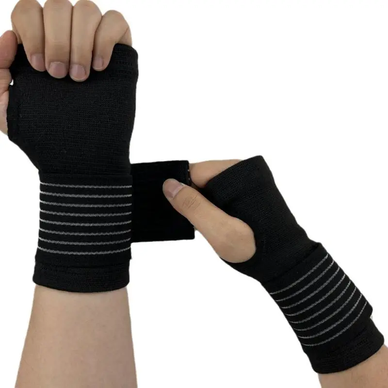 2 Pack Wrist Support Brace for Carpal Tunnel Arthritis and Tendonitis Pain Relief Adjustable Compression Bandage for Left and Right Hands Comfortable Breathable Design for Daily Use Sports and Health Care Healthcare Tool Healthcare Tool Black