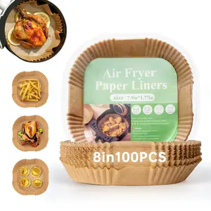 Air Fryer Paper Liners,125Pcs Parchment Paper, Non-Stick Air Fryer Liners Square Free of Bleach Gifts for Mom, Wife and Daughter!
