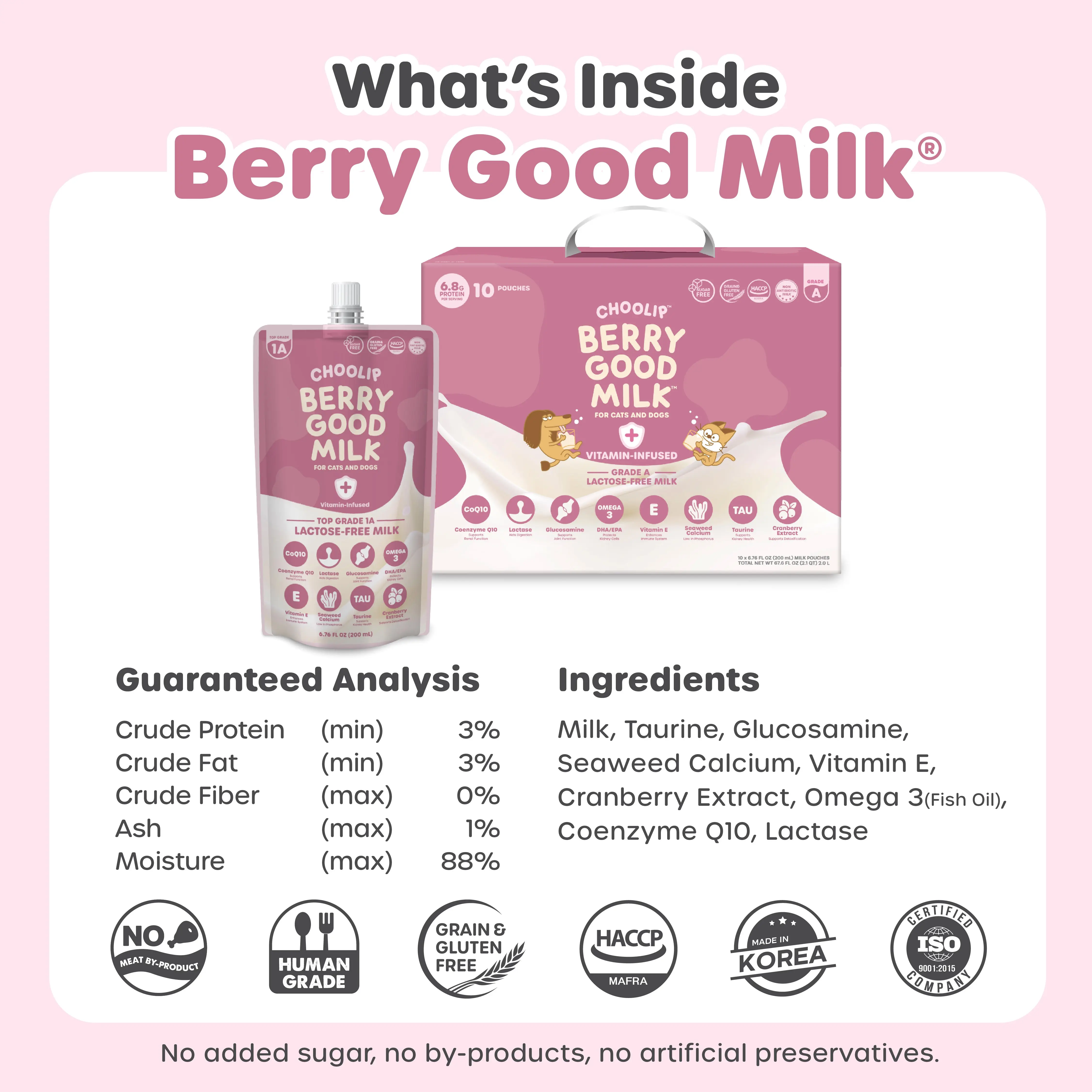 choolip Berry Good Pet Milk (3 Pack) – Hydrating Milk Treat for