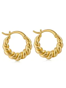 1 Pair Pretty Hoop Earrings For Women For Wedding Engagement Anniversary Jewelry Valentine's Day Gift