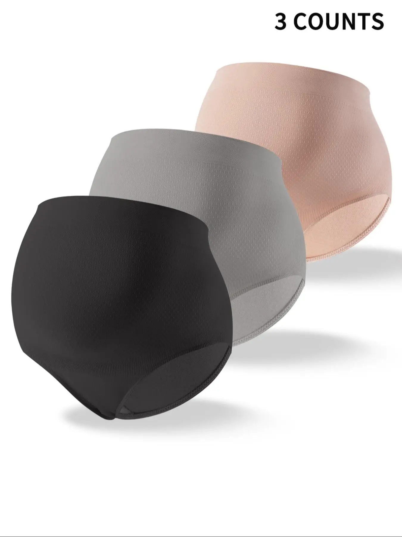 Women's Solid Textured High Waist Maternity Knickers, Casual Comfy Breathable Maternity Panty, Maternity Underwear for All Seasons