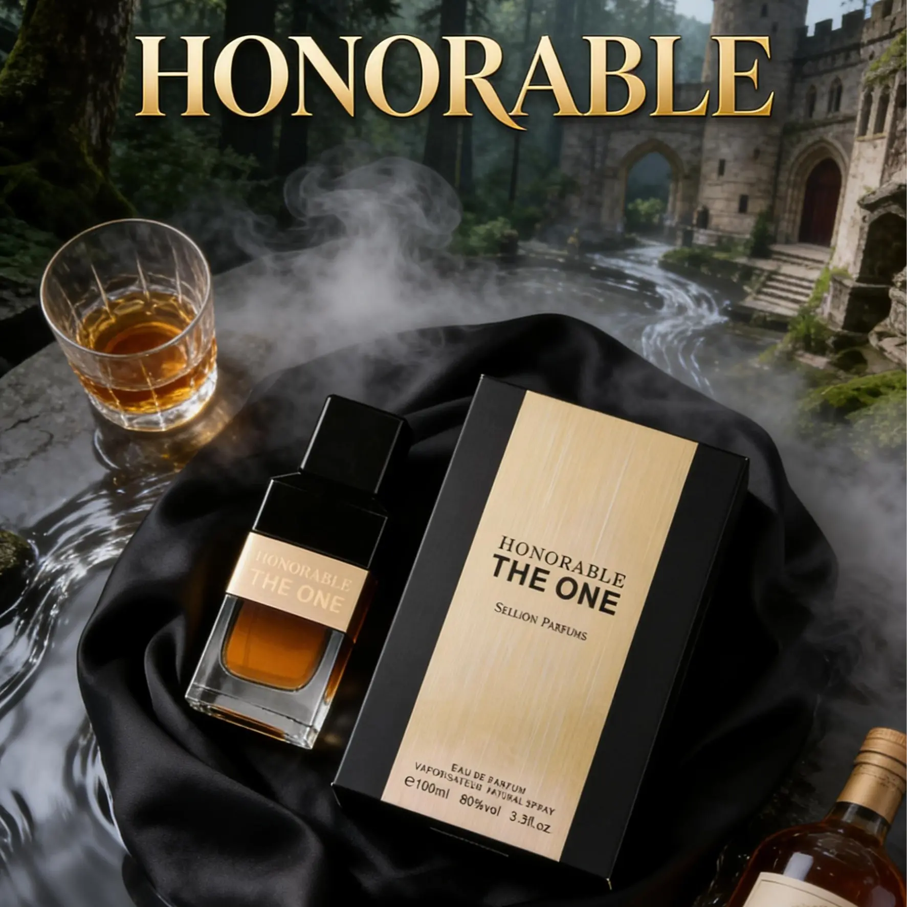 SELLION HONORABLE THE ONE BLACK NOBLE | PREMIUM LASTING VANILLA SUMMER FRAGRANCE MEN'S COLOGNE EAU DE PARFUM