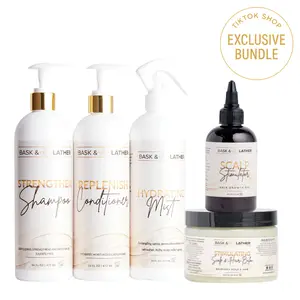 XL Cleanse and Growth Bundle - For Moisture & Hydration Cleanser Conditioner