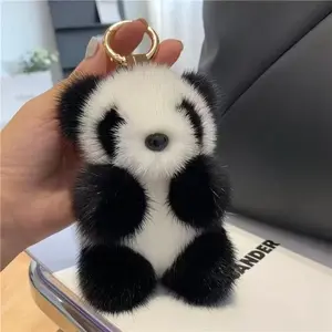 Cute Panda Plush Keychain & Bag Charm, Soft Texture, 5.91 Inches, Perfect Gift for Pandas Lovers, Birthday, Valentine's Day, Daily Use
