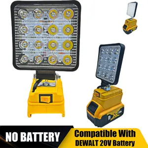 LED Work Light for DeWALT 20V/18V Battery,byczone 20v Work Light with Low Voltage Protection,USB Charging Port LED Work Light for Job Site&Security Lighting/Camping/Outdoor Fishing(Only Tool)