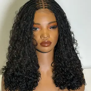 Jessbeline Braided Wig with Lace Closure for Women black