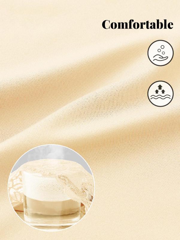 QUASTI 5PCS Low-rise Lace Patchwork Thong Briefs Exquisite Sexy Seamless Breathable Bikini Boxer Panties Comfortable Skin-friendly Delicate Lady Basic Underwear S-XXL