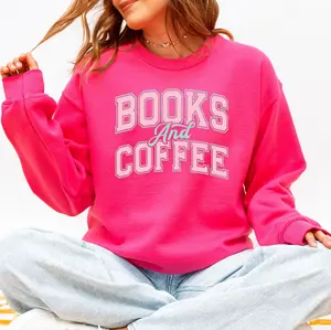 Books and Coffee, Booktok, Reading, Library Sweatshirt, Crew Neck, Women's, Crewneck