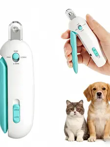 Cat Nail Clipper with 4-Size Adjustable Trimming Hole & Hidden Nail File | Safe Toenail Trimmer for Kittens & Puppies | Anti-Splash Claw Cutter for Pet Grooming
