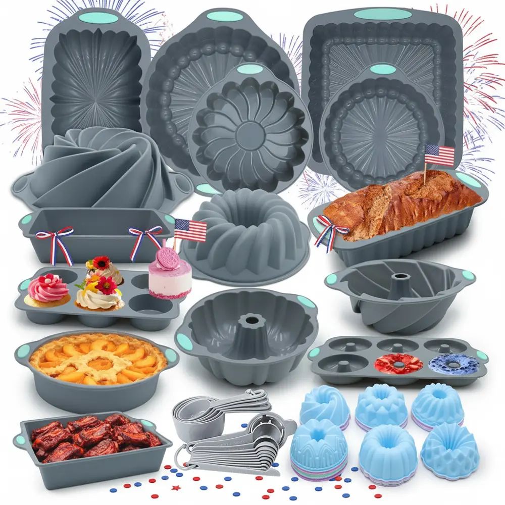 56/46/10 Pieces, Silicone Cake Mold Set,Versatile Air FryerLiners Baking Cups for Cakes, Mousse, Muffins ,Jelly Heat-Resistant Oven, Refrigerator, Air Fryer Safe ,Perfect forServing Portions, French Fries ,Fried Chicken,erfect forsingle-serving portions