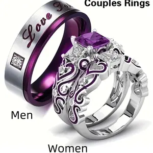 New Style Couple Rings for Wedding, Engagement and Party - Men's and Women's Bridal Rings with Proposal