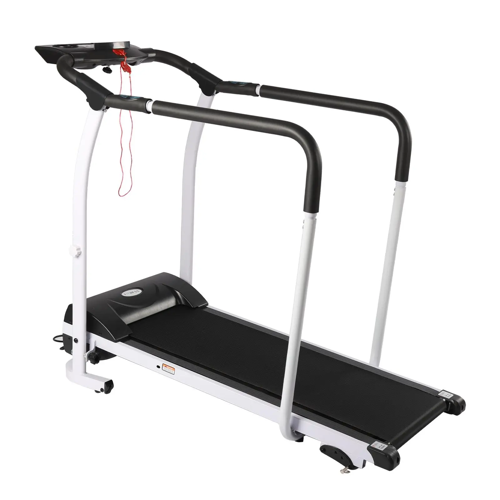 Treadmills for Seniors Recovery Fitness Exercise Machine LCD Blue Backlit Screen Walking Treadmill with Full Length Handrails &Heart Rate Sensor Home Treadmill Walking for Home Gym Office
