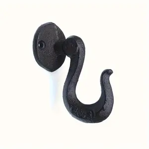 1pc, Garden Cast Iron Hook Bracket Metal Practical Wall Mounted Flower Pot Basket For Outdoor Indoor Hanging Plants Supplies