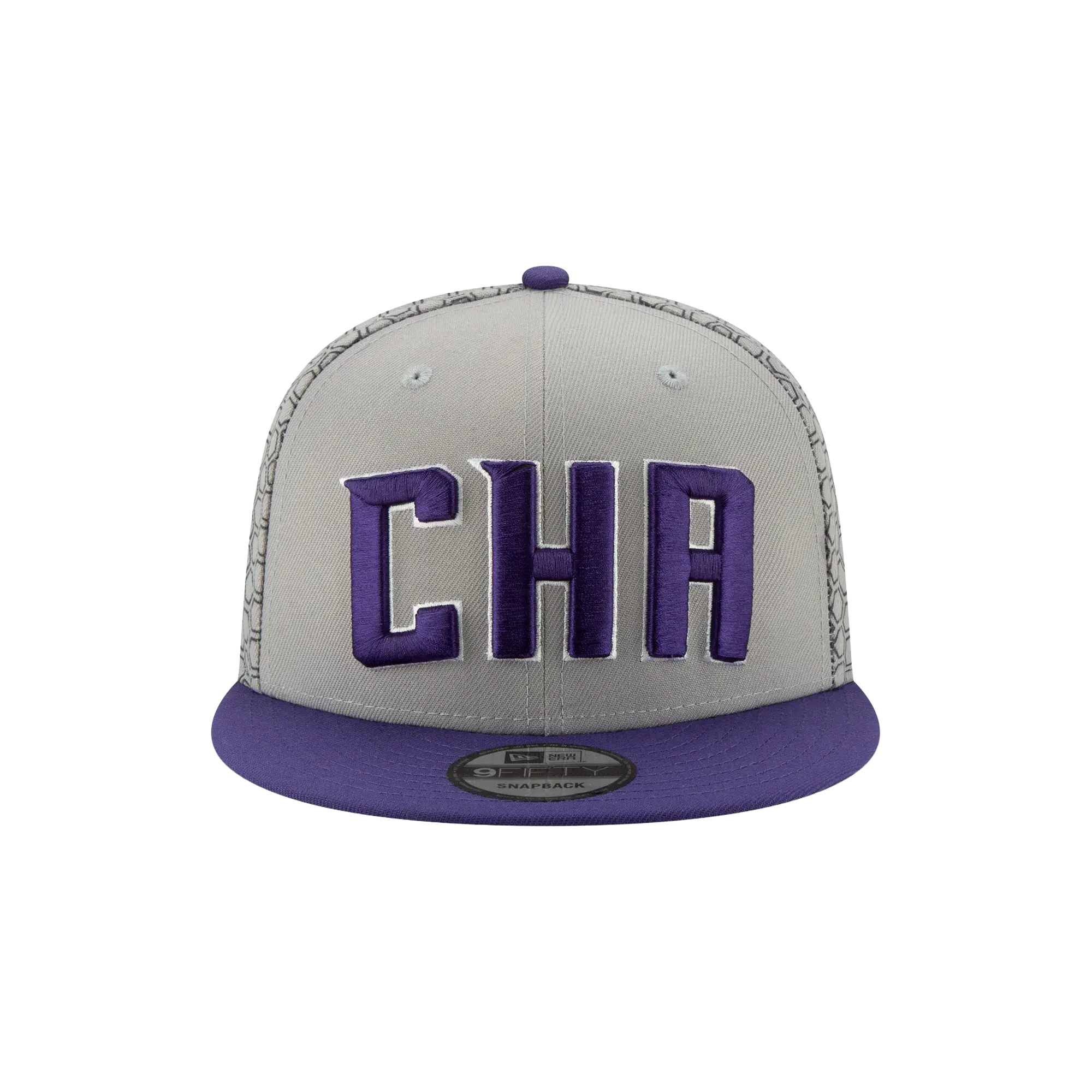 9FIFTY Charlotte Hornets City Series Snapback Hat "Grey / Purple - Brim" NE566
