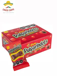 Pulparindots Extra Picante Box with 20 packs of 30 grams each Tangy Spicy Candy