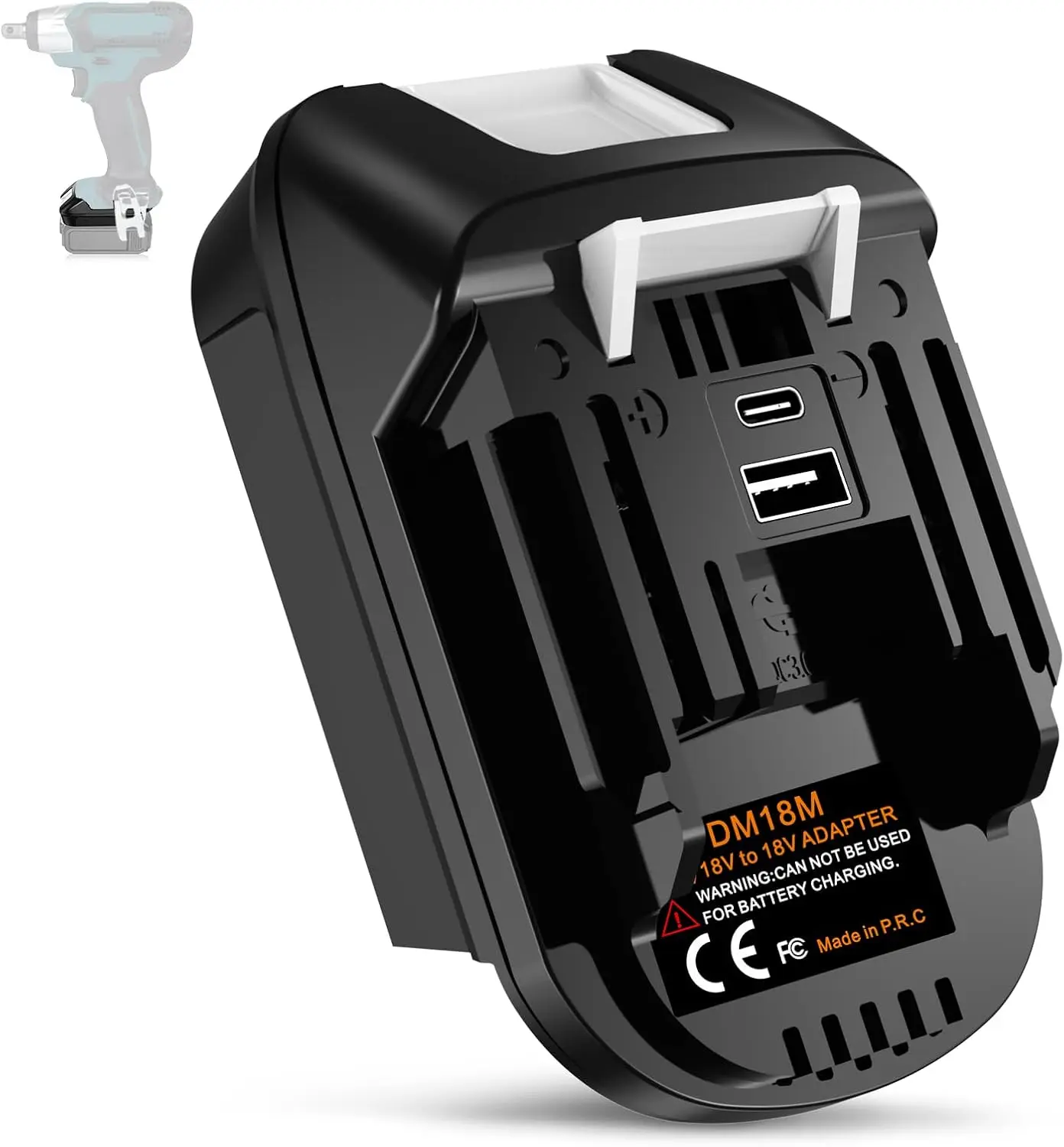 Fit for DeWalt 20V 60V Battery Adapter Replace for Makita 18V Tool Battery(Excluding the battery)