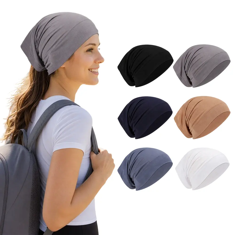 6Pcs Hijab Undercaps No Slip for Women Girls, Islamic Muslim Hijab Cap, Scarf, Turban Tube Neck Cover, Lightweight Hats Breathable Liner Caps