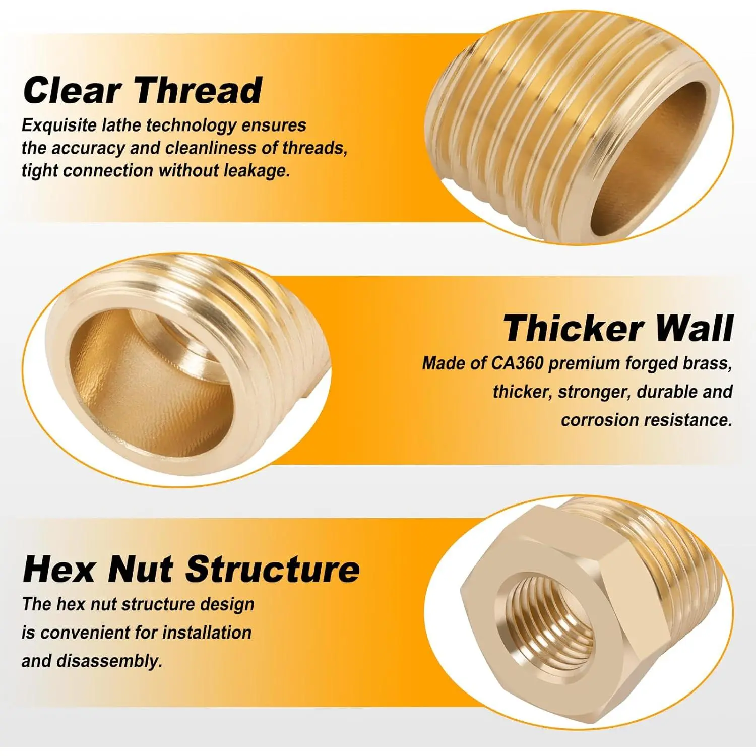 25 count Brass Hex Bushing Kit Brass Fittings Assortment 1/4" to 1/8", 3/8" to 1/8", 3/8" to 1/4", 1/2" to 1/4", 1/2" to 3/8" NPT Reducer Pipe Fittings Adapter Fitting 25 count Brass Hex Bushing Kit Brass Fittings Assortment 1/4" to 1/8", 3/8" to 1/8", 3/8" to 1/4", 1/2" to 1/4", 1/2" to 3/8" NPT Reducer Pipe Fittings Adapter Fitting