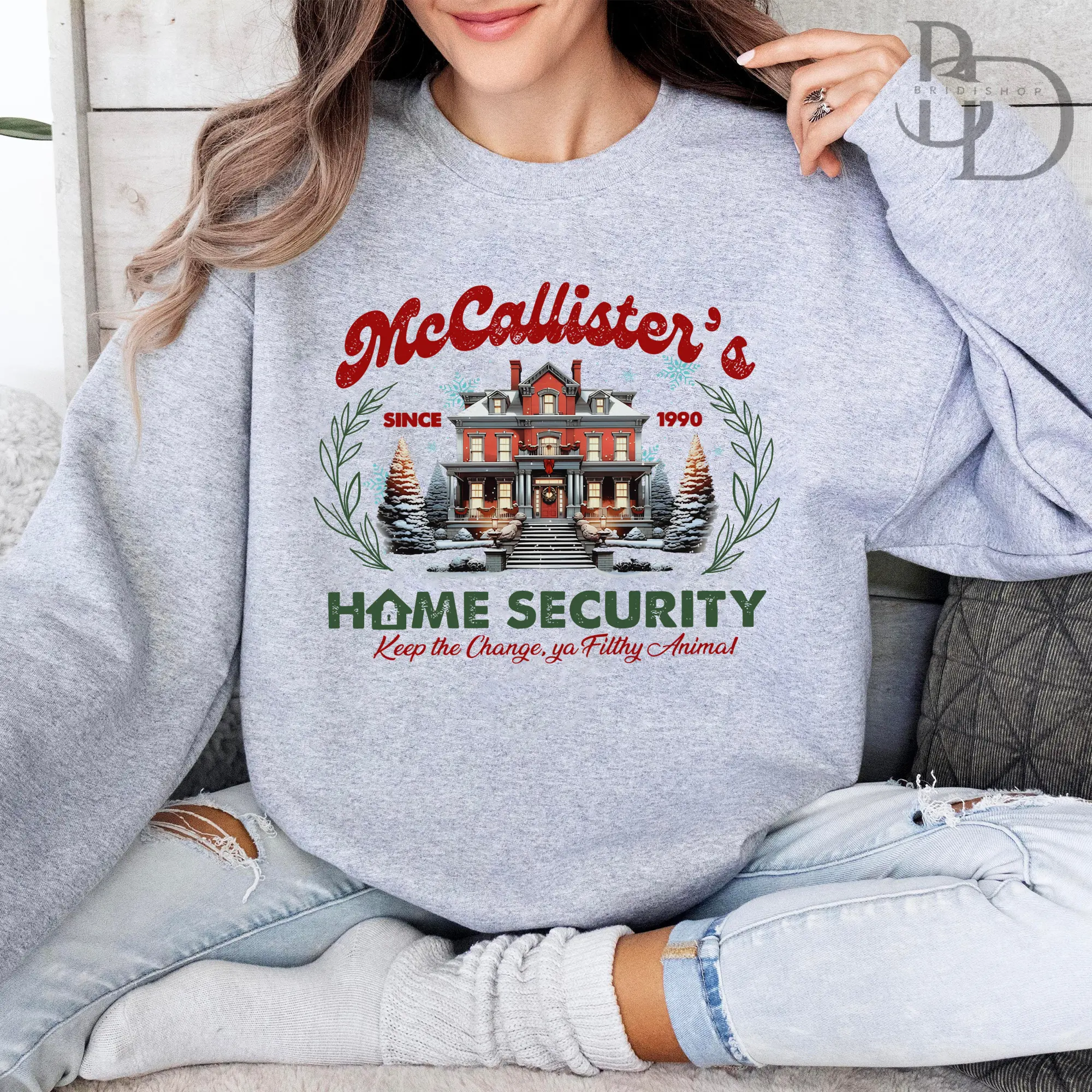 McCallister Home Security Sweatshirt, Christmas Movie Sweater, Funny Christmas Sweatshirt, McCallister Shirt, Christmas Gift, Xmas Movie