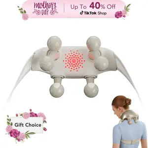 SKG Neck Massager with Heat – Deep Tissue Shiatsu, Cordless & Portable, Pain Relief for Neck & Shoulders – The Perfect Gift H7 Ultra