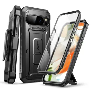SUPCASE for Google Pixel 10 Pro Case with Screen Protector (Unicorn Beetle Pro), [Built-in Stand & Belt-Clip] [Military-Grade Protection] Full Body Phone Case for Pixel 10 2025