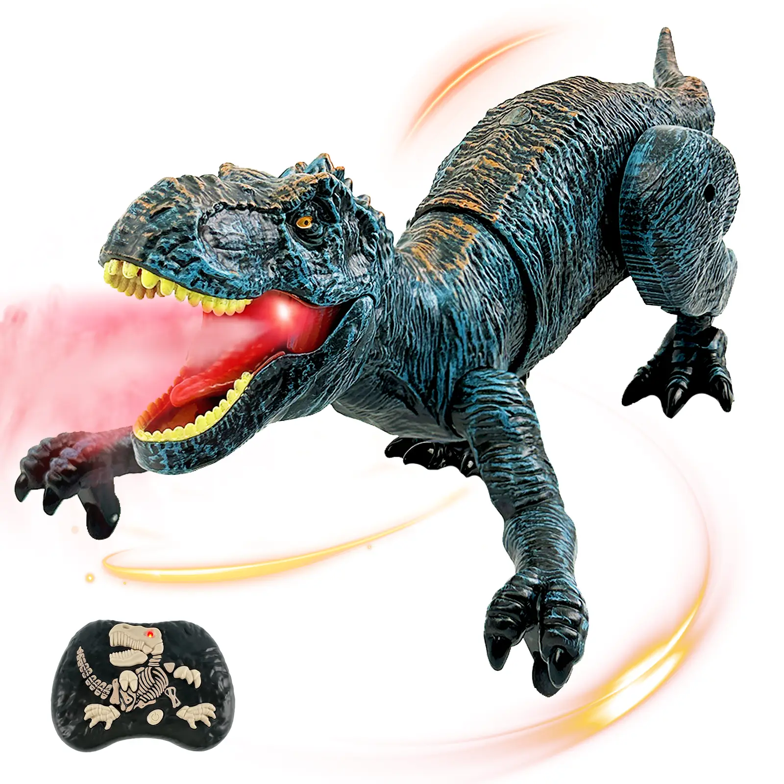 Remote Control Dinosaur Toys for Boys and girls Realistic T-Rex RC Walking Dino with Roaring, Spray, Light, Touch Sensing with Three Type
