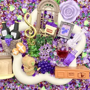 Vineyard‘s Melody - Live Mix- Mixed Craft Embellishment Pack for Journals & DIY Crafts – Metal, Resin, Rhinestones & Artificial Flowers Assortment for Scrapbooking, Resin Art & Decoration