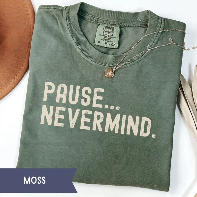 Pause Nevermind Funny Mahjong Shirt, Gift for Mahjong Lover, Funny Mahj Tee, Comfort Colors Mahj Night Shirt, Mahjong Tournament Tee