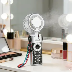 0Stadium Approved Ice Fan: 199 Adjustable Levels,13000RPM Turbo, 4-Color Glow, 3-Hour Battery,Clear Design for USA 2026