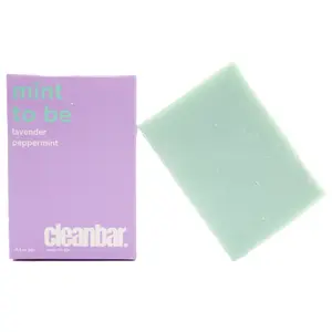 Cleanbar All-Natural Bar Soap - Mint to Be - Lavender Peppermint - 4.5 oz - Made in the USA Essential Oil Scented Cleansing Bar Body Care Blend