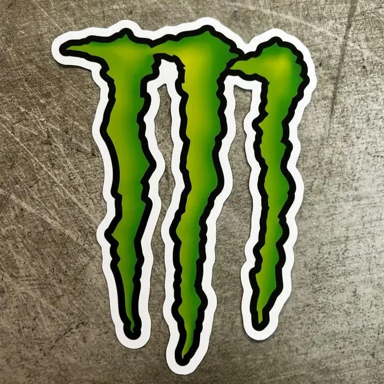 [Buy 2 Get $2 OFF ] Neon Green Energy Claw Scratch Vinyl Decal Sticker - Waterproof Dirt Bike Helmet Sticker - Y2K Extreme Sports Monster Scratch Decal for Laptop Car Helmet