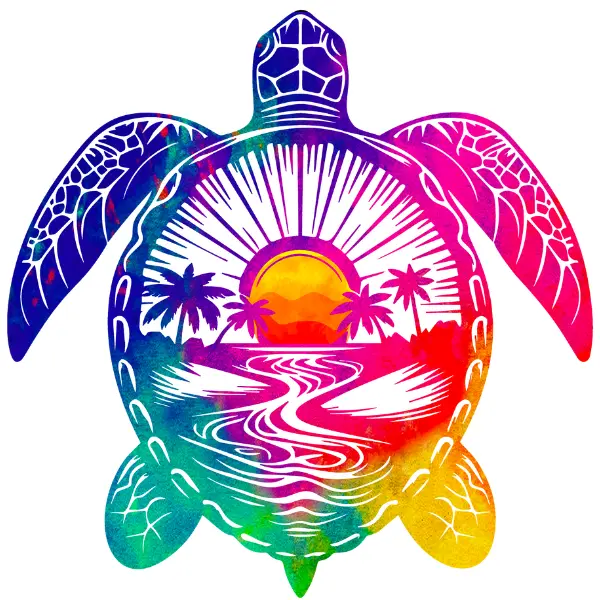 Vibrant Turtle Theme Hot-Peel DTF Transfer - High-Quality Ready-to-Press Custom Craft Supply for Toys & Hobbies DIY Projects, No Extra Prep Needed