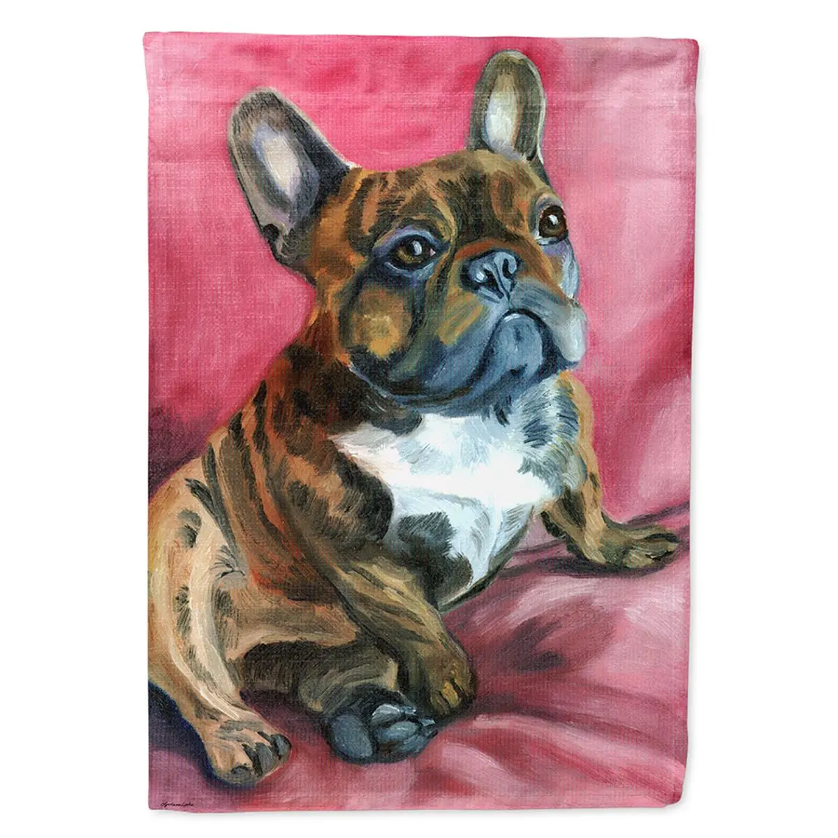Carolines Treasures Fade-Resistant Weatherproof French Bulldog Snuggle Flag - 28 inches x 40 inches Full Size Canvas House Banner, Home Supplies for Indoor Home Room & Outdoor Decor