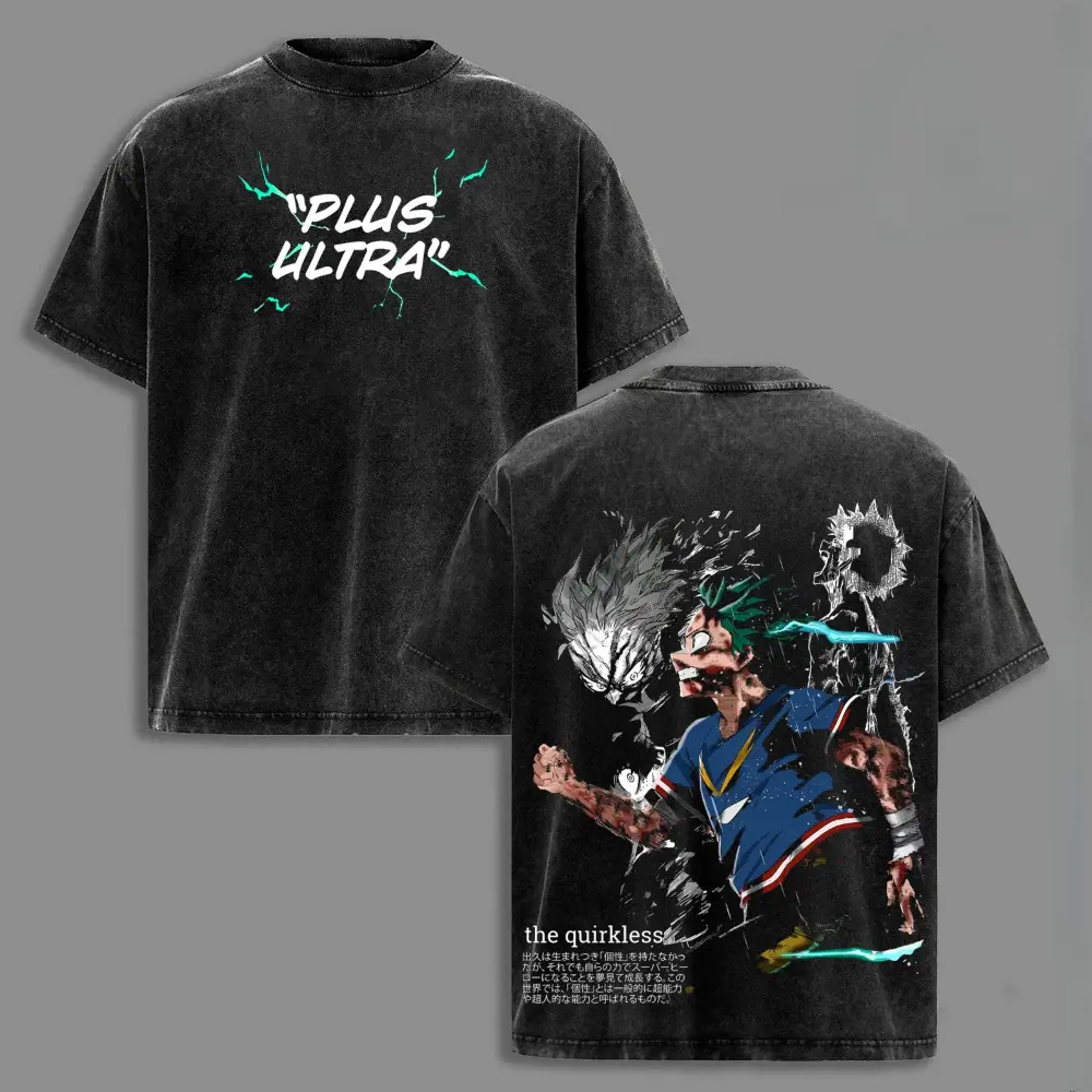 Unisex My Hero Academia Graphic T-Shirt - Deku, Bakugo, Todoroki Anime Streetwear Top, 230g Pure Cotton Shortsleeve Round Neck, S-3XL, Suitable for Everyday Wear, Sports