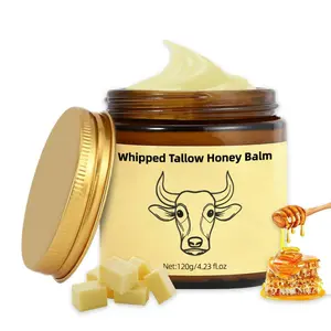 Grass-Fed Beef Tallow Honey Balm - 4.23Oz,Moisturizing Cream for Soft, Smooth Skin - Handmade All-Natural Moisturizer - Lavender,hydrating, comfort, moisture boost cream, luminous firming cream, body care, hydrating dry skin