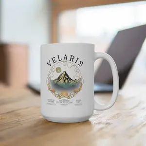 15oz ACOTAR Mug, Velaris Merch, SJM, Bookish, BookTok, Coffee Mug for Booklover, Gift for Reader, Ceramic Mug, Large Coffee Cup