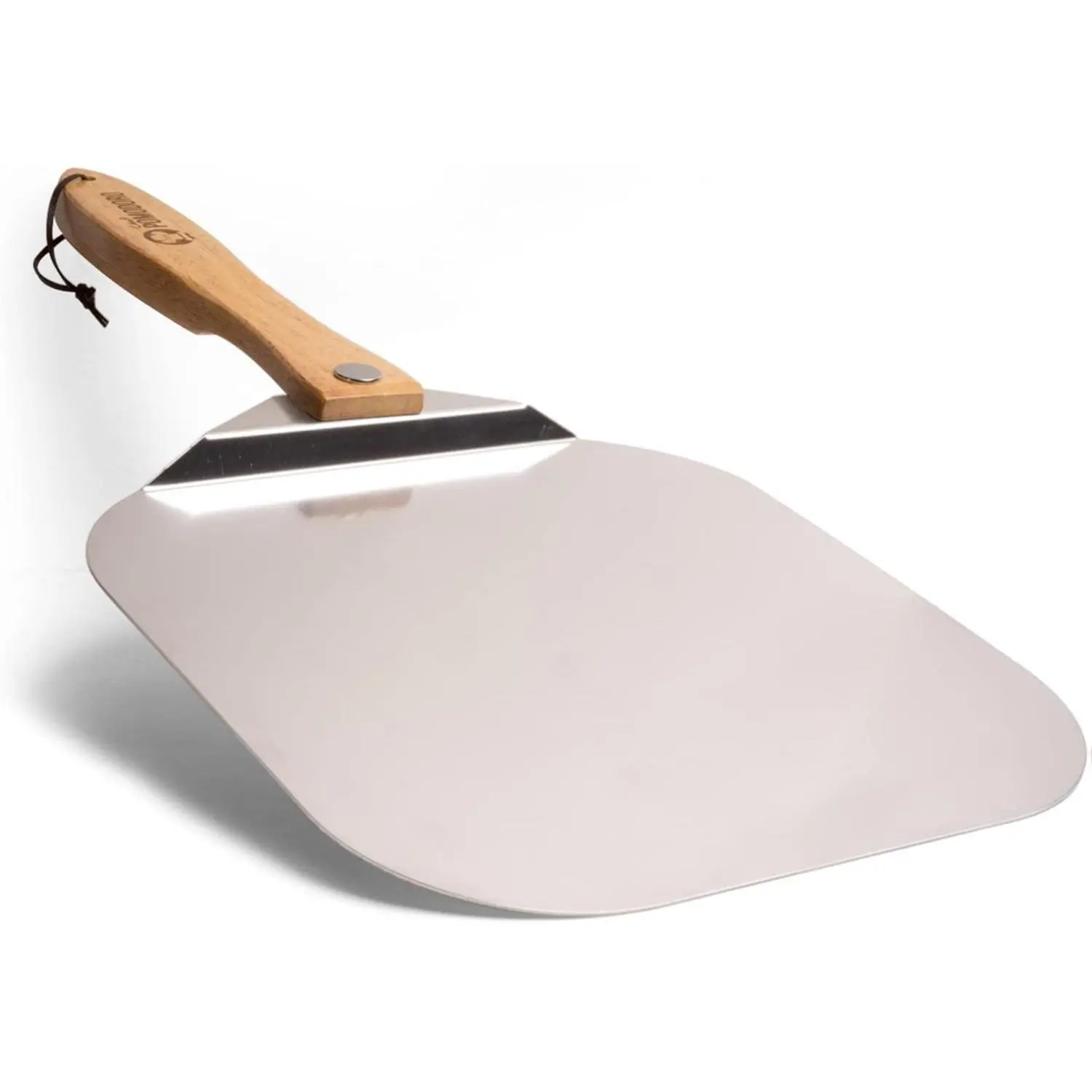 Chef Pomodoro Aluminum Metal Pizza Peel with Foldable Wood Handle for Easy Storage, Pizza Spatula, Gourmet Luxury Pizza Paddle for Baking Homemade Pizza Bread (12 inch)