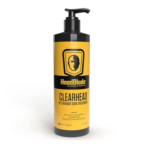 HEADBLADE ClearHead Aftershave Liquid - Men's Bump-Free Post-Shave Treatment with White Tea Extract, Zinc PCA, Camphor, Natural Blend, 8 oz Cruelty-Free Cleansing Water Bottle for Normal Skin, Redness Relief, Soothing, Comforting Care for Post-Shave Skin