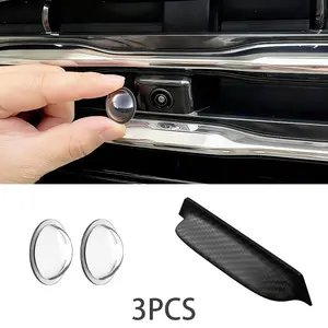 3pcs Car Panoramic Camera Protective Covers, Rearview Camera Lens Protection, Dustproof, Scratch Resistant, Shockproof, High Clarity