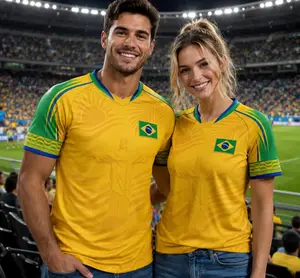Brazil Soccer Jersey, Custom Name Number Football Shirt, Brazil Fan Apparel