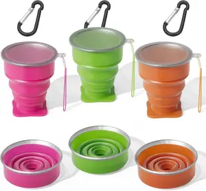 Reusable Silicone Collapsible Cup - Expandable, Foldable Mug with Portable Convenience for Camping, Hiking