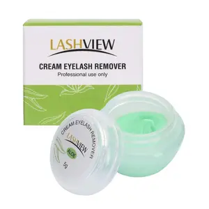 LASHVIEW Eyelash Extension Remover Cream, Light Aloe Flavor Cream,Eyelash Adhesive Remover, Professional Eyelash Extensions Remover for Salon,5g