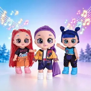 Kpop Dolls Anime Action Figures, 10 inch, Can Play Music, 5D Eyes, 5 Joints Movable, Anime Dolls Kids Toys, Gifts for Girls Boys